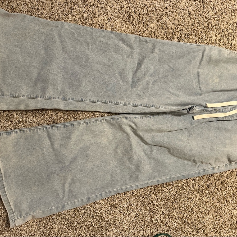 Light Blue Wide-Leg Jeans